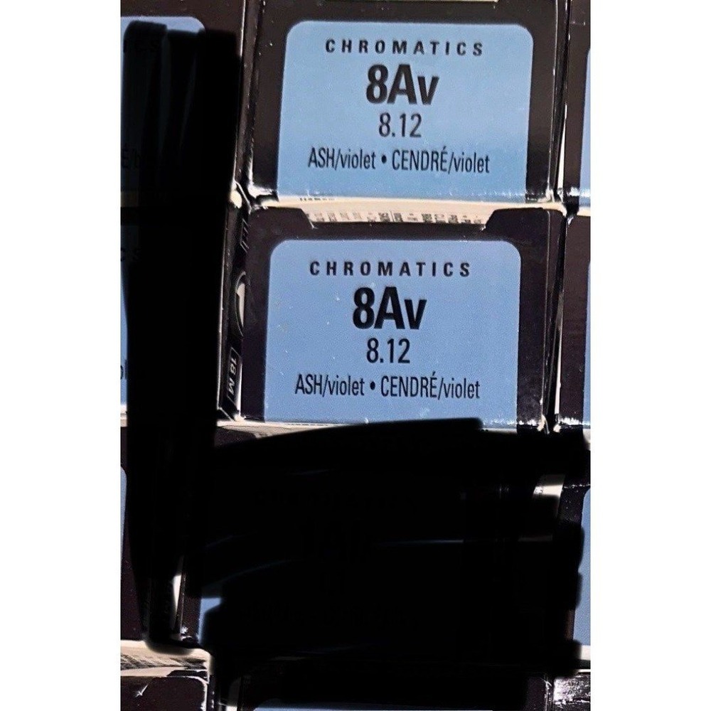 Redken Chromatics Hair Color 8Av 8.12 Ash Violet Ammonia Free Set of 2 Boxes